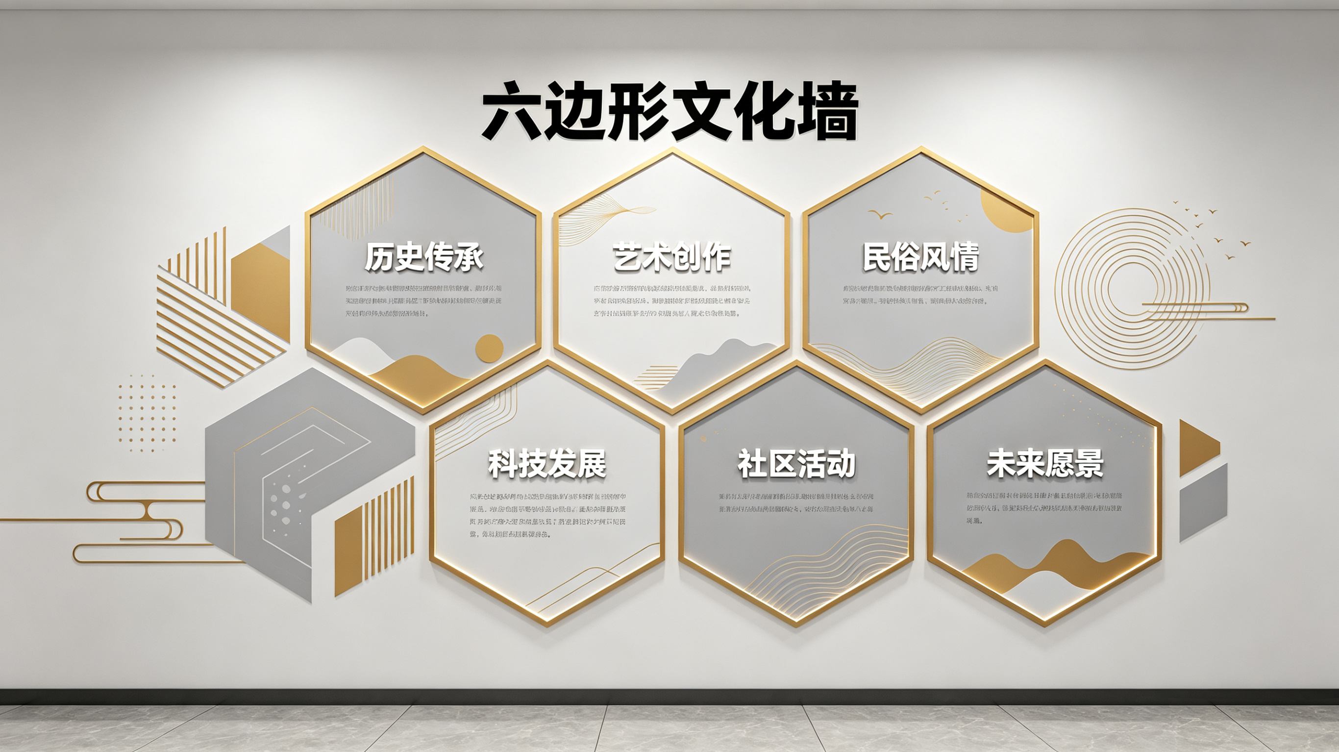 清镇企业文化墙 | 六边形信息美学